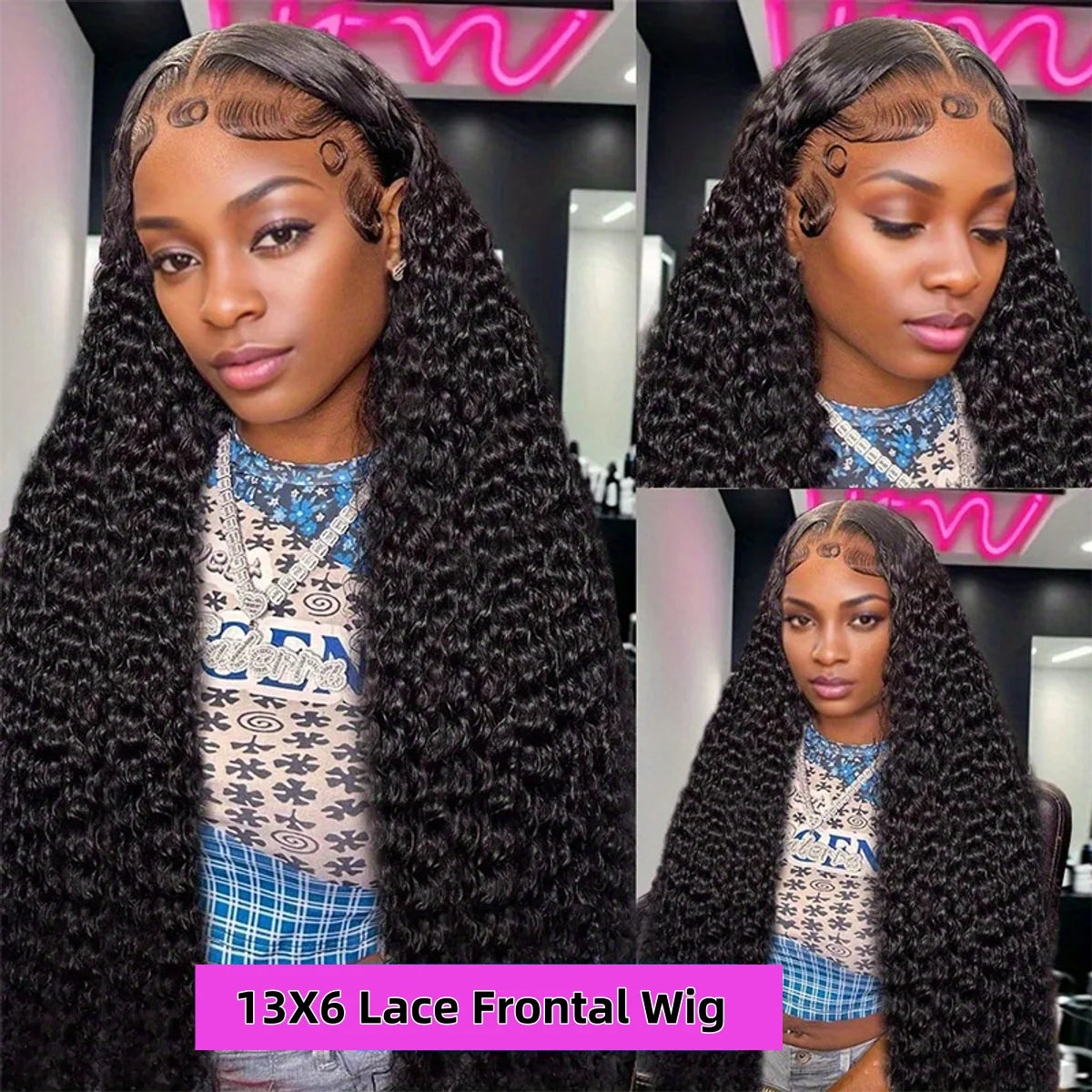 Burmese Curly Deep Wave HD Lace Front Wig
