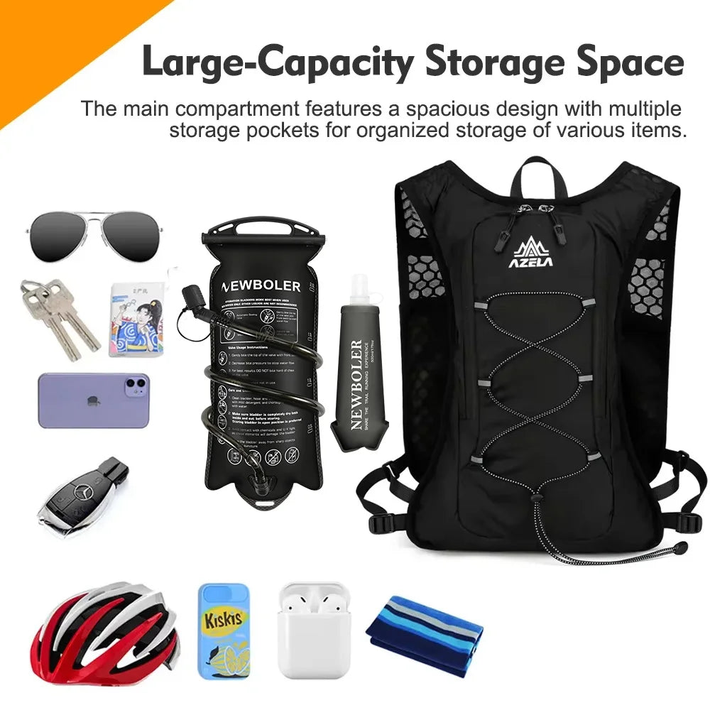 Trail Running Hydration Vest Backpack — Flask &amp; Bladder Options