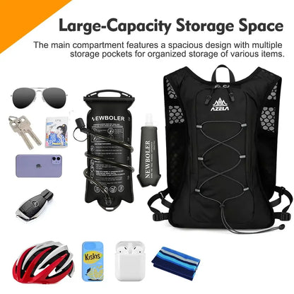 Trail Running Hydration Vest Backpack — Flask &amp; Bladder Options