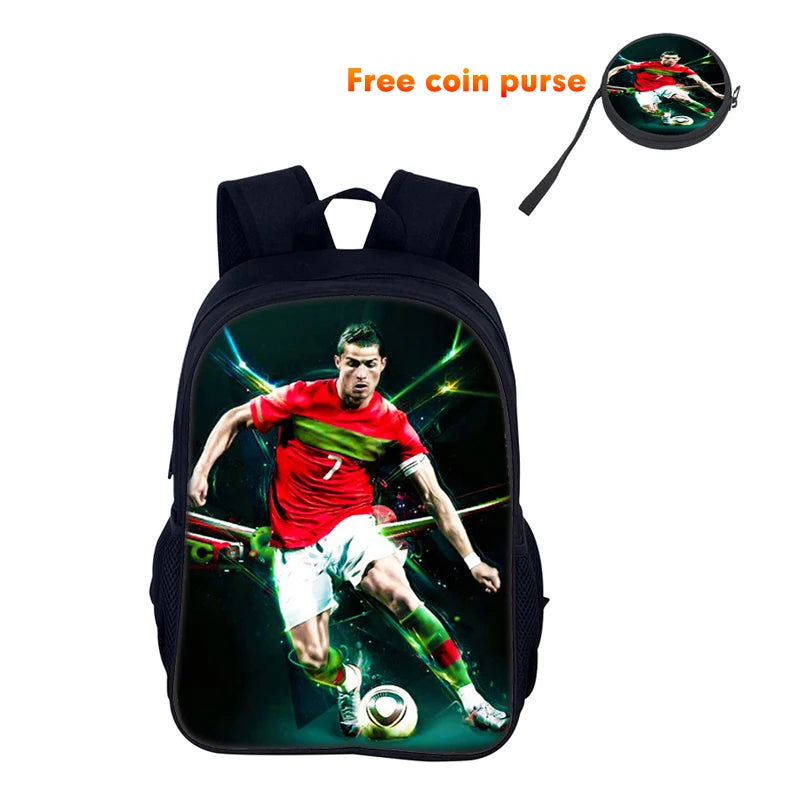 Ronaldo CR Football Star School Backpack