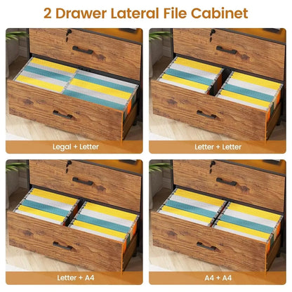 2-Drawer Lockable Filing Cabinet — Home Office