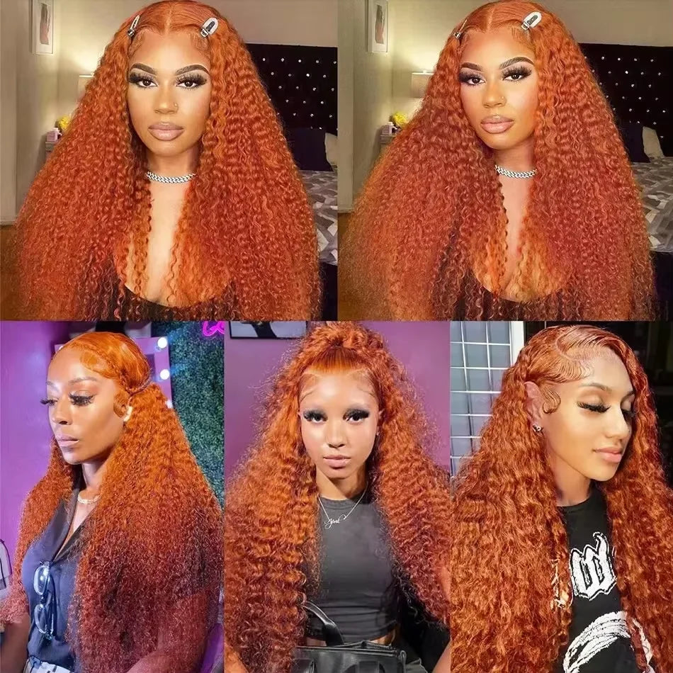 Brazilian Deep Wave Ginger Lace Front Wig