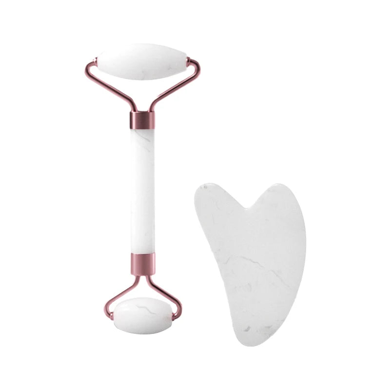 Rose Quartz Face Roller &amp; Gua Sha Set