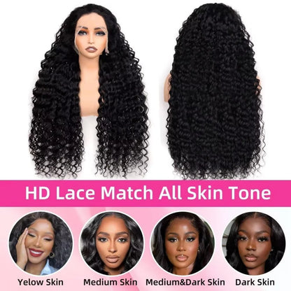 Burmese Curly Deep Wave HD Lace Front Wig