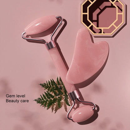 Rose Quartz Face Roller &amp; Gua Sha Set