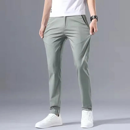 2025 Spring Autumn Thin Slim Men Casual Pants Classic Business Cotton Stretch Golf Trousers Korean Fashion Male Clothing Pants